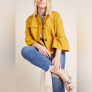 Anthropologie A+ Nora Flounce Sleeve Jacket 1X